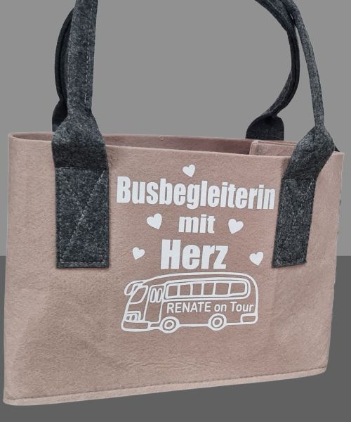 Filztasche beige